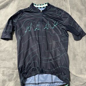 Rapha Black and Teal Cycling Jersey